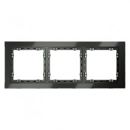 Рамка 3-м S70 стеклян. титан Voltum VLS110306