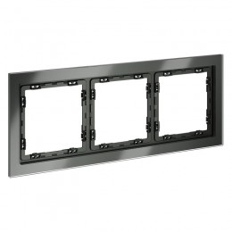 Рамка 3-м S70 стеклян. титан Voltum VLS110306