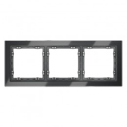 Рамка 3-м S70 стеклян. графит Voltum VLS110307