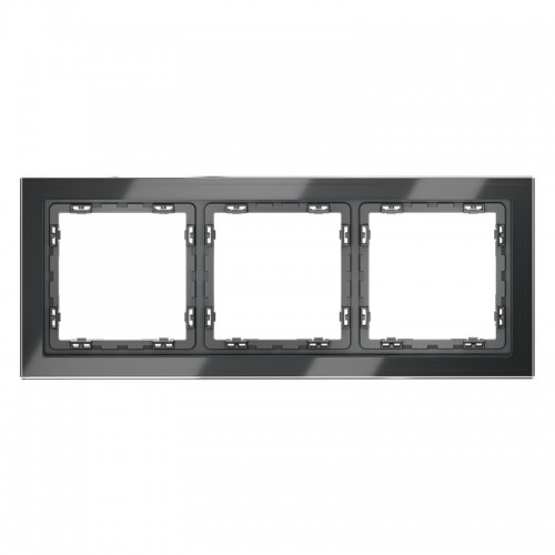 Рамка 3-м S70 стеклян. графит Voltum VLS110307