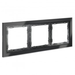 Рамка 3-м S70 стеклян. графит Voltum VLS110307