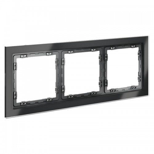 Рамка 3-м S70 стеклян. графит Voltum VLS110307