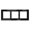Рамка 3-м S70 стеклян. черн. Voltum VLS110308