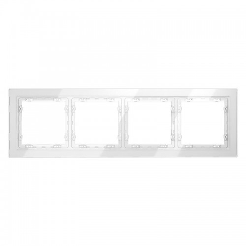 Рамка 4-м S70 стеклян. бел. Voltum VLS110401