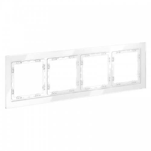 Рамка 4-м S70 стеклян. бел. Voltum VLS110401