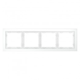 Рамка 4-м S70 стеклян. бел. матов. Voltum VLS110402