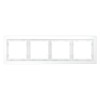 Рамка 4-м S70 стеклян. бел. матов. Voltum VLS110402