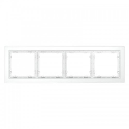 Рамка 4-м S70 стеклян. бел. матов. Voltum VLS110402
