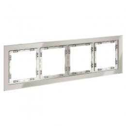 Рамка 4-м S70 стеклян. кашемир Voltum VLS110403