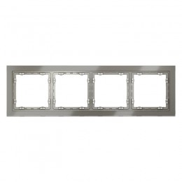 Рамка 4-м S70 стеклян. шелк Voltum VLS110404