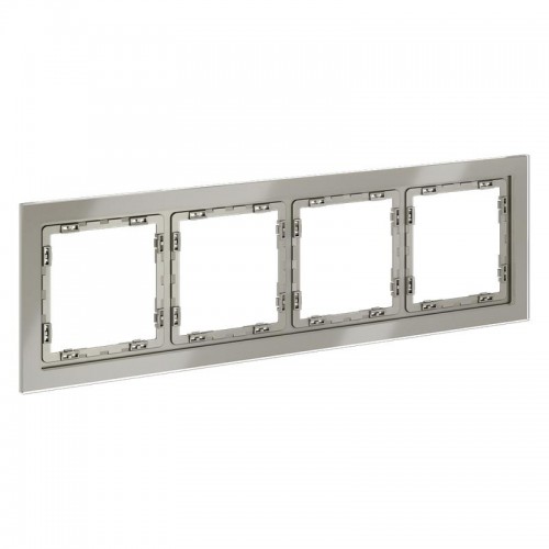 Рамка 4-м S70 стеклян. шелк Voltum VLS110404