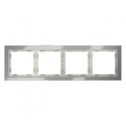 Рамка 4-м S70 стеклян. сталь Voltum VLS110405