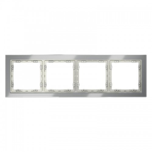 Рамка 4-м S70 стеклян. сталь Voltum VLS110405