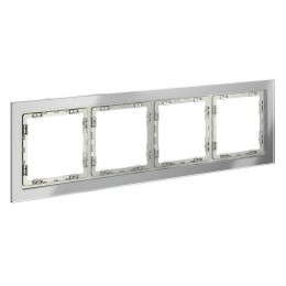 Рамка 4-м S70 стеклян. сталь Voltum VLS110405