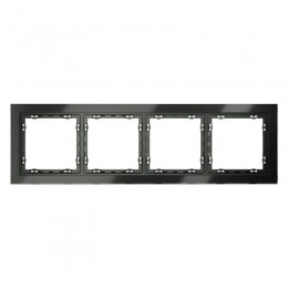 Рамка 4-м S70 стеклян. титан Voltum VLS110406