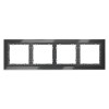 Рамка 4-м S70 стеклян. графит Voltum VLS110407