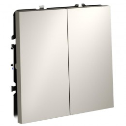 Переключатель перекрестный 2-кл. СП S70 10А механизм кашемир Voltum VLS020503