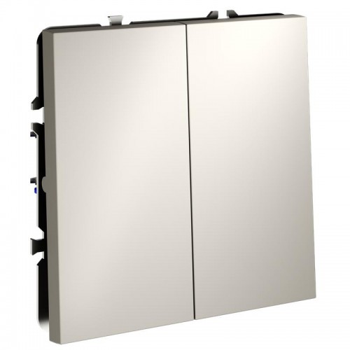 Переключатель перекрестный 2-кл. СП S70 10А механизм кашемир Voltum VLS020503