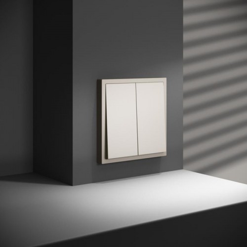 Переключатель перекрестный 2-кл. СП S70 10А механизм кашемир Voltum VLS020503