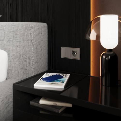 Переключатель перекрестный 2-кл. СП S70 10А механизм кашемир Voltum VLS020503