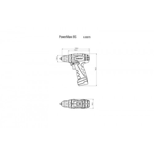 Винтоверт аккумуляторный PowerMaxx BS 12В 1х2.0 патрон сумка Metabo 600079500