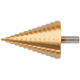 Сверло ступенчатое HSS по металлу 13 ступеней 4-8-12-16-20-24-28-32-36-40-44-48-52мм MOS 36387М