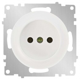 Розетка 1-м СП Florence 16А IP20 без заземл. винтов. контакты механизм бел. (1E10301300) OneKeyElectro 2172766