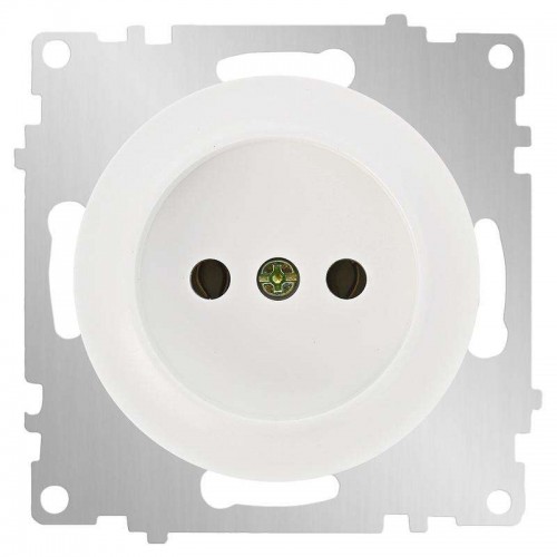 Розетка 1-м СП Florence 16А IP20 без заземл. винтов. контакты механизм бел. (1E10301300) OneKeyElectro 2172766