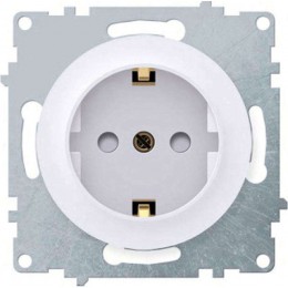 Розетка 1-м СП Florence 16А IP20 с заземл. винтов. контакты механизм бел. (1E10201300) OneKeyElectro 2172765