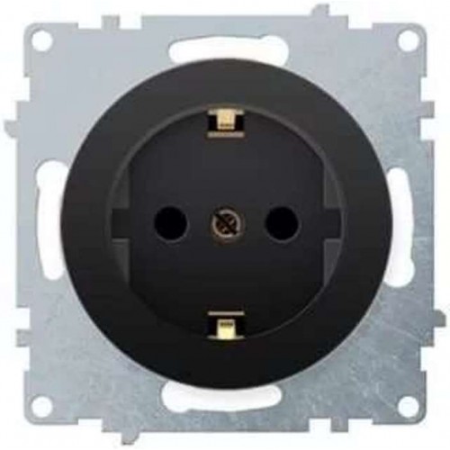 Розетка 1-м СП Florence 16А IP20 с заземл. на винтах механизм черн. (1E10201303) OneKeyElectro 2172811