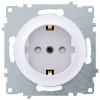 Розетка 1-м СП Florence 16А IP20 с заземл. защ. шторки винтов. контакты механизм бел. (1E10101300) OneKeyElectro 2172764