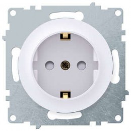 Розетка 1-м СП Florence 16А IP20 с заземл. защ. шторки винтов. контакты механизм бел. (1E10101300) OneKeyElectro 2172764