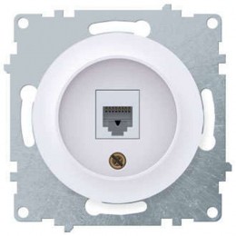 Розетка компьютерная 1-м СП Florence RJ45 кат.5E механизм бел. (1E20701300) OneKeyElectro 2172770