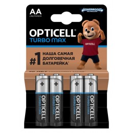 Элемент питания алкалиновый AA/LR6 (блист. 4шт) Turbo Max Opticell 6053003
