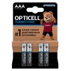 Элемент питания алкалиновый AAA/LR03 (блист. 4шт) Turbo Max Opticell 6053004