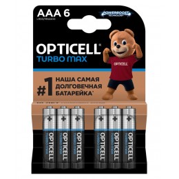Элемент питания алкалиновый AAA/LR03 (блист. 6шт) Turbo Max Opticell 6053006