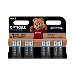 Элемент питания алкалиновый AA/LR6 (блист. 8шт) Turbo Max Opticell 6053007