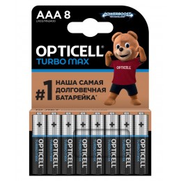 Элемент питания алкалиновый AAA/LR03 (блист. 8шт) Turbo Max Opticell 6053008