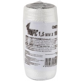 Шнур разметочный 1.5ммх100м капрон. бел. КУРС 04711