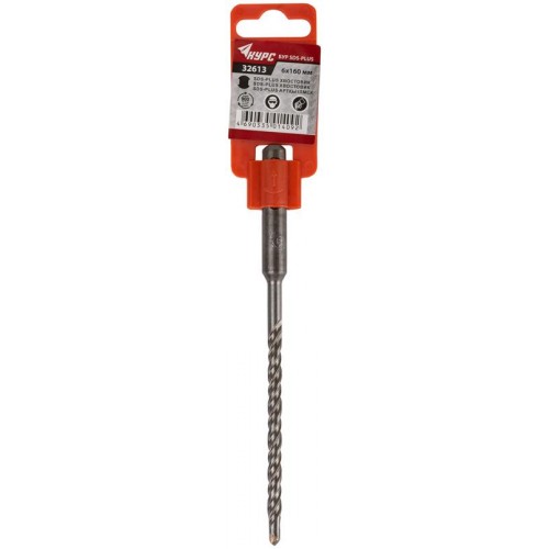 Бур по бетону SDS PLUS 6х160мм двойная резьба КУРС 32613