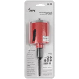 Коронка кольцевая алмазная по бетону безударная 68мм в сборе КУРС 33475