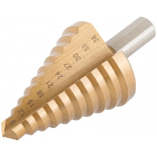 Сверло по металлу ступенчатое 9-36мм 9 ступеней HSS КУРС 36404