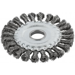 Корщетка дисковая прямая d посадочный 22.2мм стальная витая проволока 125мм КУРС 39030