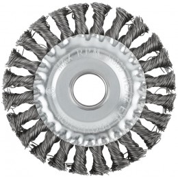 Корщетка дисковая прямая d посадочный 22.2мм стальная витая проволока 125мм КУРС 39030