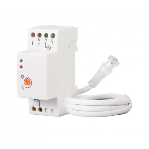 Фотореле FR-05 на DIN-рейку 2-100Лк 10А с выносным фотодатчиком IP65 Duwi 25874 2