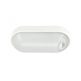 Светильник светодиодный WP 15 C 12W OP 840 W10L22 WH MDM 220х106х60мм 12Вт 4000К IP65 ЖКХ овал. пылевлагозащ. с датчиком движения бел. Русский Свет 15071524500