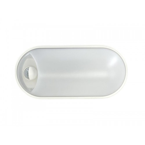 Светильник светодиодный WP 15 C 12W OP 840 W10L22 WH MDM 220х106х60мм 12Вт 4000К IP65 ЖКХ овал. пылевлагозащ. с датчиком движения бел. Русский Свет 15071524500