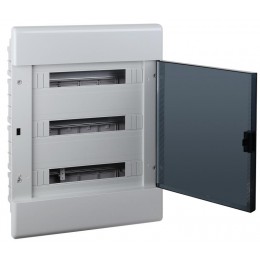 Щиток Тусо скрытая проводка на 54 модуля с дверцей 645х464х116мм (серый с прозр. дверцей) Ruvinil 68154СП
