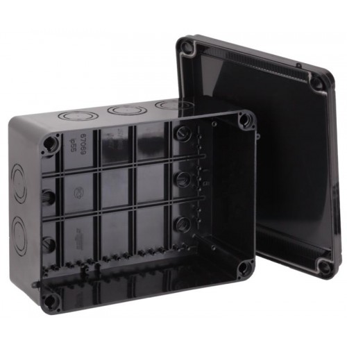 Коробка Тусо распаячная для ОП 300х220х120мм без гермовводов УХЛ1 IP67 черн. Ruvinil 67068Ч