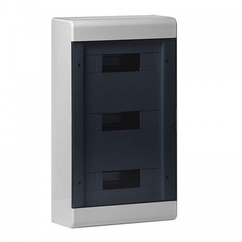 Щиток ОП Тусо 36мод. с прозр. двер. 520х303х117.5мм сер. Рувинил 68036СП